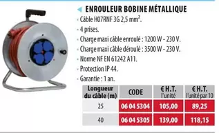 Enrouleur Bobine Métallique offre à 105€ sur Loxam