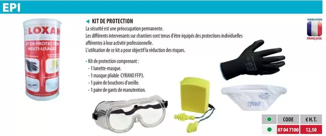 Loxam - Kit De Protection offre à 12,5€ sur Loxam