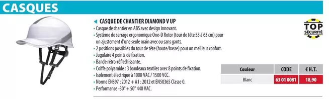 Casque De Chantier Diamond Vip offre à 189€ sur Loxam