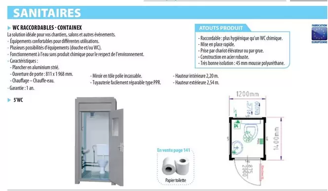 Wc Bracorballes-containex offre à 4150€ sur Loxam