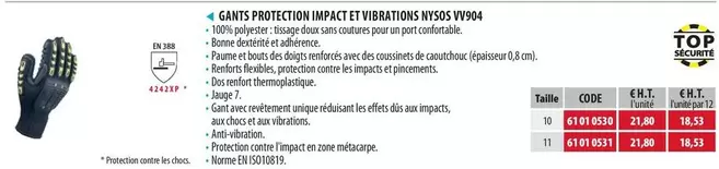 4 Gauts Protection Impact Et Vibrations V150s offre à 21,8€ sur Loxam