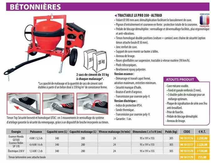 Altrad - Tractable Lx Pro 350 offre à 2250€ sur Loxam