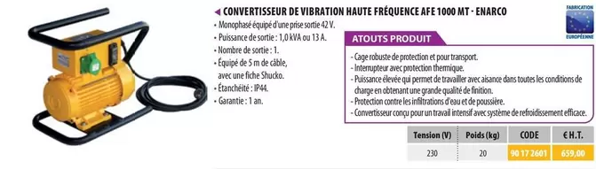 Parkside - 4 Convertiseur De Vibration Haute Friquence A/E 1000 Mt-Ebarco offre à 659€ sur Loxam