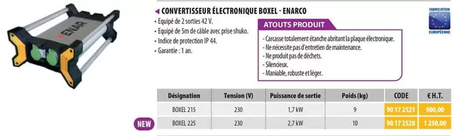 Enarco - Convertisseur Électronique Boxel offre à 900€ sur Loxam