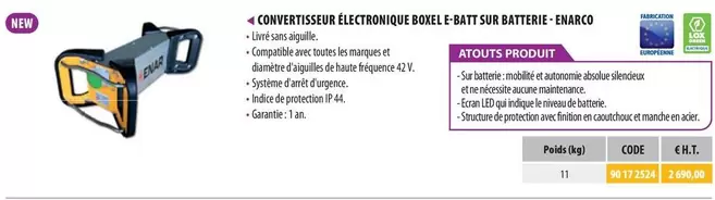 Enarco - Convertisseur Électronique Boxel E-Batt Sur Batterie offre à 2690€ sur Loxam