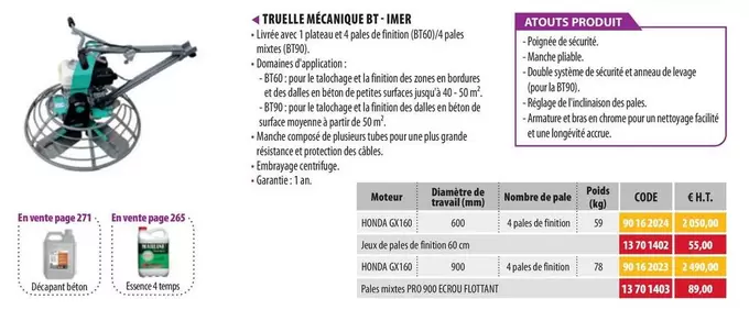 Truelle Mécanique Bt Imer offre à 2050€ sur Loxam