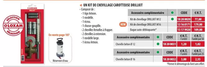 Loxam - Un Kit De Chevillage Carotteuse Drillkit offre sur Loxam