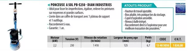 4 Ponceuse A S20 Pp 2620-bian Industries offre à 1830€ sur Loxam