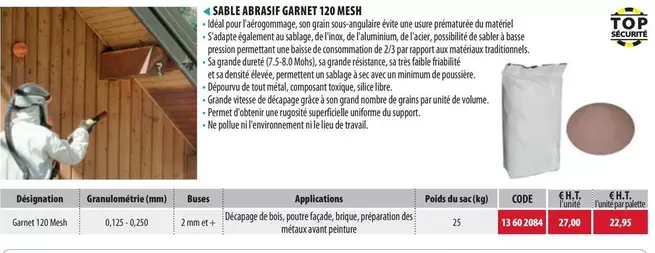 Sable Ebrasif Gannet 120 M M offre à 27€ sur Loxam