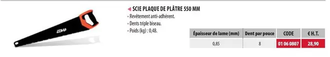 4 Scie Plaque De Pâtetre offre à 28,9€ sur Loxam