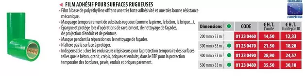 Film Adhésif Pour Surfaces Rugueuses  offre à 14,5€ sur Loxam