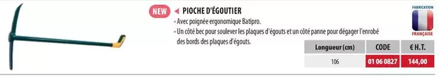 Pioche D'Égoutier offre à 144€ sur Loxam