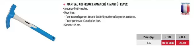 Revex - Marteau Coffreur Emanché Amanté offre à 28,1€ sur Loxam