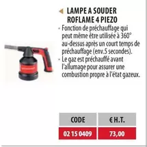 Lampe A Souder Roflame 4 Piezo offre à 73€ sur Loxam