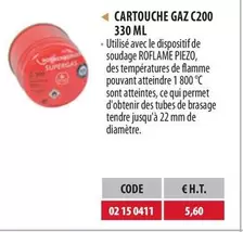 Cartouche Gaz C200  offre à 5,6€ sur Loxam