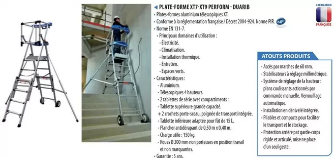 Duarib - Plate Forme XT7-XT9 offre à 1279€ sur Loxam