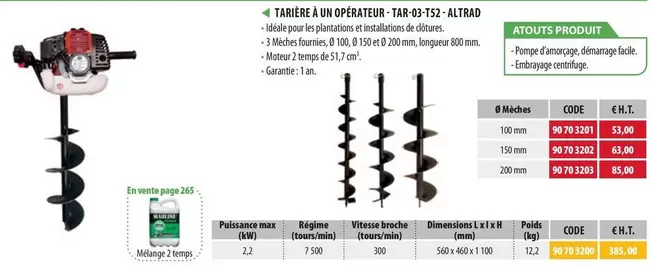 Altad - 4 Tartee Au Choctealer - Taro-ots2 offre à 385€ sur Loxam