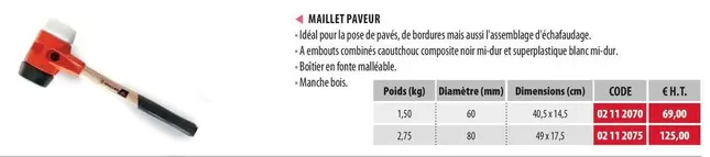 4 Ballet Pavieur offre à 69€ sur Loxam