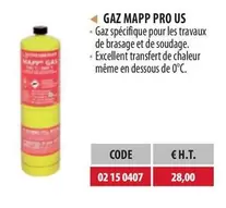 Gaz Mapp Pro Us offre à 28€ sur Loxam