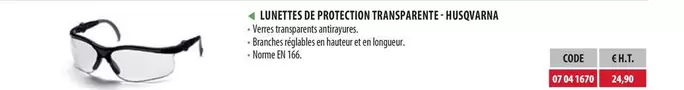 Hugovanda - Lunettes De Protection Transparente offre à 24,9€ sur Loxam