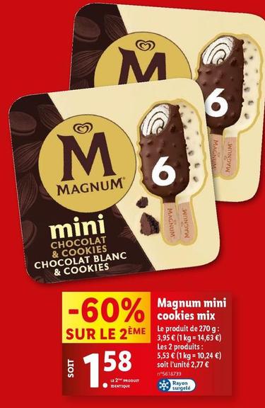 Magnum Mini Cookies Mix offre à 3,95€ sur Lidl