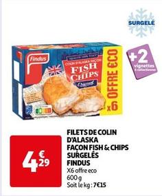 Findus - Filets De Colin D'Alaska Façon Fish & Chips Surgelés offre à 4,29€ sur Auchan Hypermarché