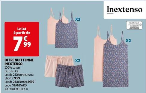 Inextenso - Offre Nuit Femme  offre à 7,99€ sur Auchan Hypermarché