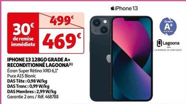 Lagoona - Iphone 13 128Go Grade A+ Reconditionné offre à 469€ sur Auchan Hypermarché