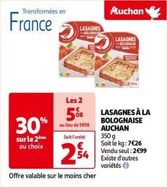 Auchan - Lasagnes À La Bolognaise offre à 2,99€ sur Auchan Hypermarché