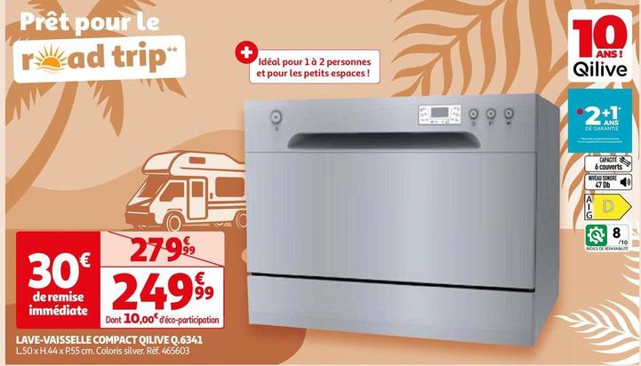 Qilive - Lave Vaisselle Compact offre à 249,99€ sur Auchan Hypermarché