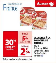 Auchan - Lasagnes À La Bolognaise  offre à 2,99€ sur Auchan Hypermarché