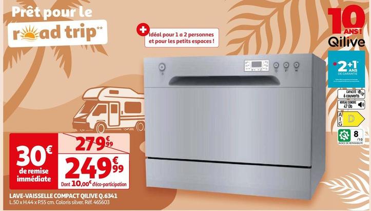 Qilive - Lave Vaisselle Compact Q.6341 offre à 249,99€ sur Auchan Hypermarché