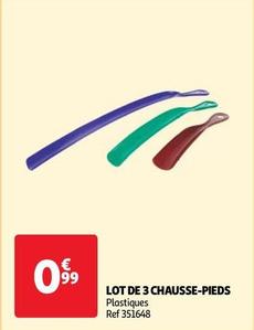 Lot De 3 Chausse-Pieds offre à 0,99€ sur Auchan Hypermarché