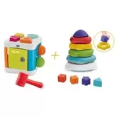 Set de 2 activités - Cubes et anneaux à empiler offre à 25,99€ sur Maxi Toys