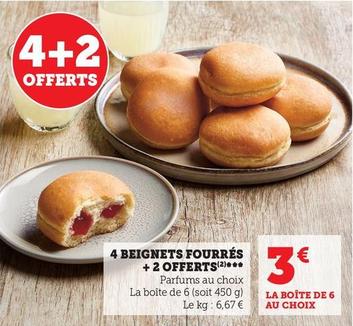 4 Beignets Fourres + 2 Offerts  offre à 3€ sur U Express