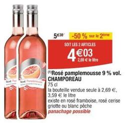 Champoreau Rosé Pamplemousse 9% Vol. offre à 2,69€ sur Cora