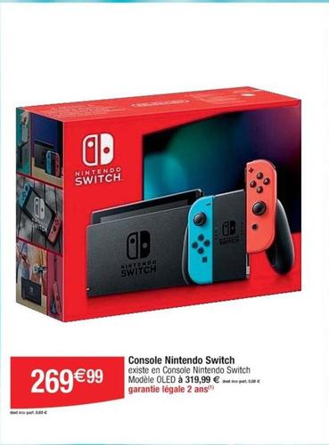 Nintendo Switch - Console offre à 269,99€ sur Cora