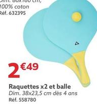 Raquettes Et Balle offre à 2,49€ sur Gifi