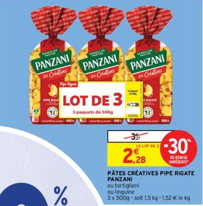 Panzani - Pâtes Creatives Pipe Rigate offre à 2,28€ sur Intermarché