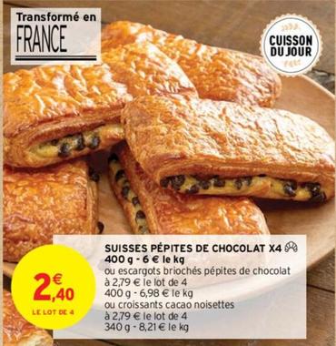 Suisses Pépites De Chocolat X4 offre à 2,4€ sur Intermarché Contact