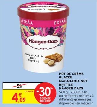 Haagen Dazs - Pot De Crème Glacée Macadamia Nut Brittle offre à 4,09€ sur Intermarché Contact