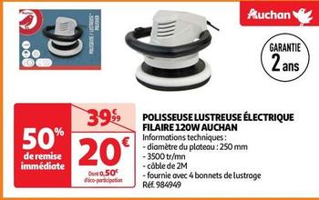 Auchan - Polisseuse Lustreuse Électrique Filaire  offre à 20€ sur Auchan Hypermarché