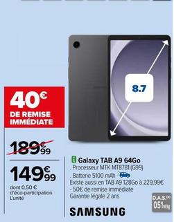 Samsung - Galaxy TAB A9 64GO offre à 149,99€ sur Carrefour