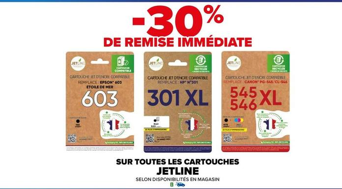 Jetline - Sur Toutes Les Cartouches offre sur Carrefour