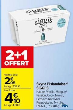 Siggi's - Skyr À L'islandaise offre à 2,05€ sur Carrefour Market