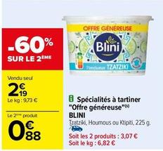 Blini - Spécialités À Tartiner "offre Généreuse" offre à 2,19€ sur Carrefour