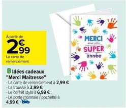 Merci Maitresse - Idées Cadeaux offre à 2,99€ sur Carrefour