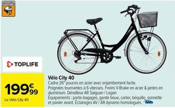 Vélo City 40 offre à 199,99€ sur Carrefour