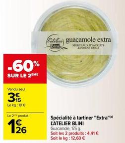 L'atelier Blini - Spécialité À Tartiner "extra" offre à 3,15€ sur Carrefour Drive
