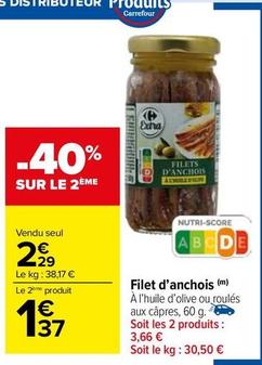 Carrefour - Filet D'anchois offre à 2,29€ sur Carrefour Drive
